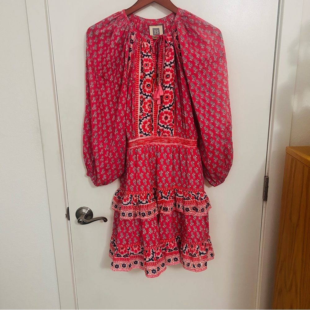 Bell Mini Pink & Navy Floral Balloon Sleeve
Dress SZ: XS